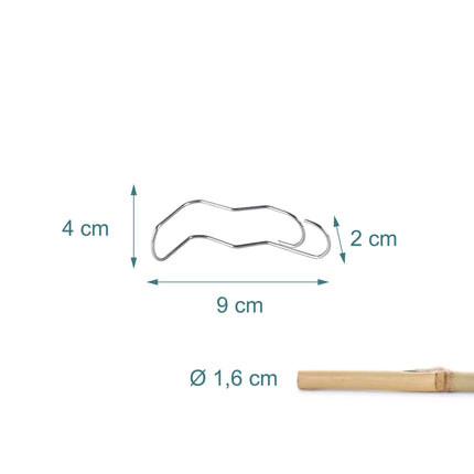 Stainless Steel Plant Clips, 100 Pack For Bamboo Canes