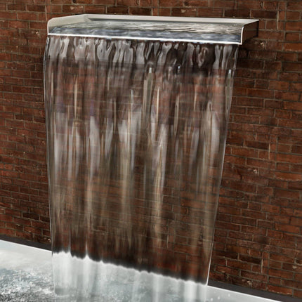 Stainless Steel Pool Waterfall Spillway, 59.1-Inch