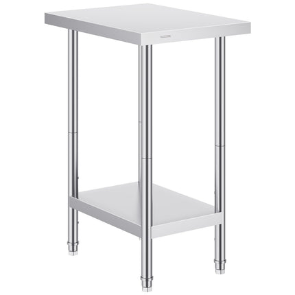 Stainless Steel Prep Table 24 x 18 x 34 in, Adjustable Shelf