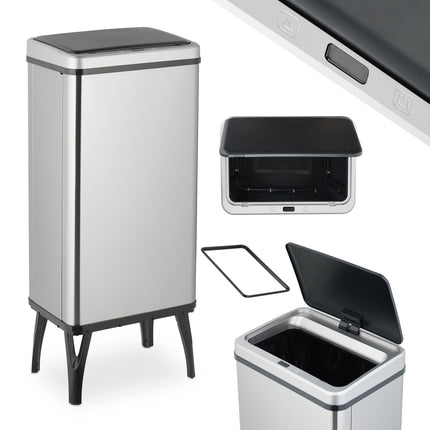 Stainless Steel Sensor Bin with Bag Holder