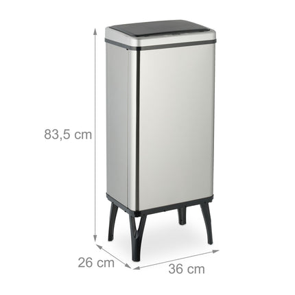 Stainless Steel Sensor Bin with Bag Holder