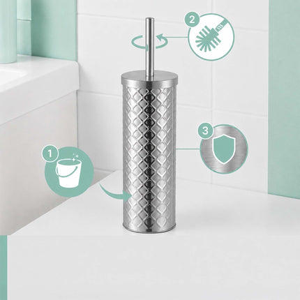 Stainless Steel Toilet Brush Set with Holder