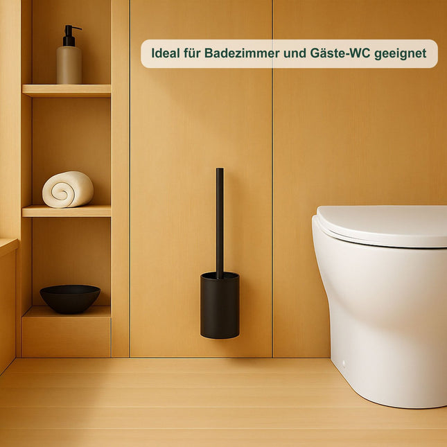 Toiletborstelset van roestvrij staal met wandbevestiging
