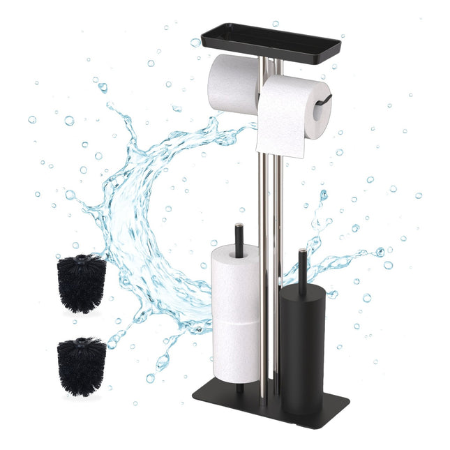 Stainless Steel Toilet Kit with Shelf and Holder
