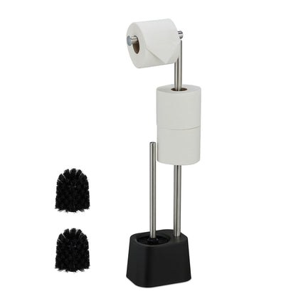 Stainless Steel Toilet Paper Holder with Brush