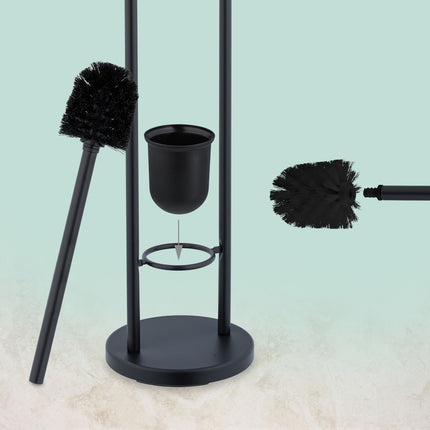 Stainless Steel Toilet Roll Holder and Brush Set