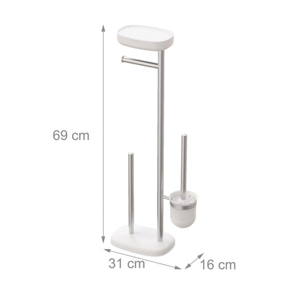 Stainless Steel Toilet Roll Holder with Shelf