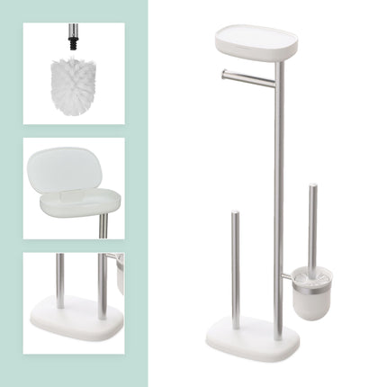 Stainless Steel Toilet Roll Holder with Shelf