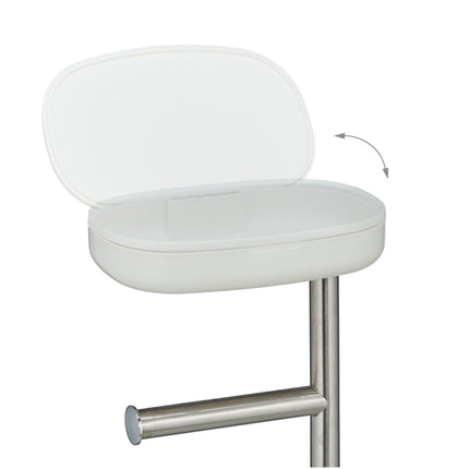 Stainless Steel Toilet Roll Holder with Shelf