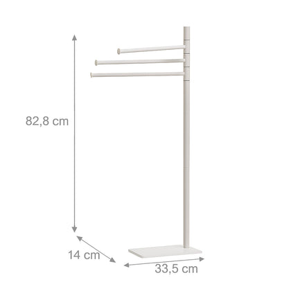 Stainless Steel Towel Rack, 3 Bars, Freestanding