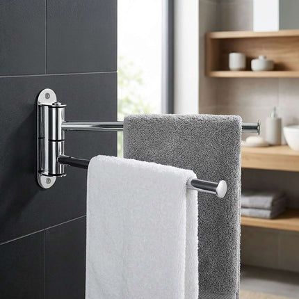 Stainless Steel Wall-Mounted Towel Rail, 2 Bars