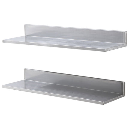 Stainless Steel Wall Shelf With Backsplash, 30 x 8.6 in