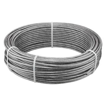 Stainless Steel Wire Rope Kit, 1/8 in x 100 ft, 7x7