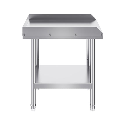 Stainless Steel Work Table 24x24x26 in, 3-Sided Backsplash