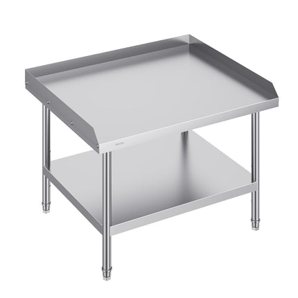 Stainless Steel Work Table 30 x 36, 3-Sided Backsplash