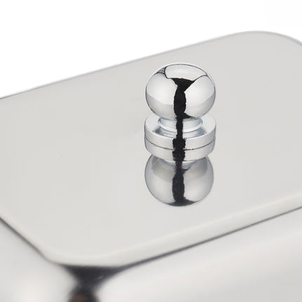 Stainless steel butter dish with lid