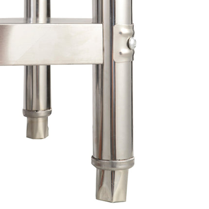Stainless steel kitchen table work table gastro table stainless steel table 122x61x90cm