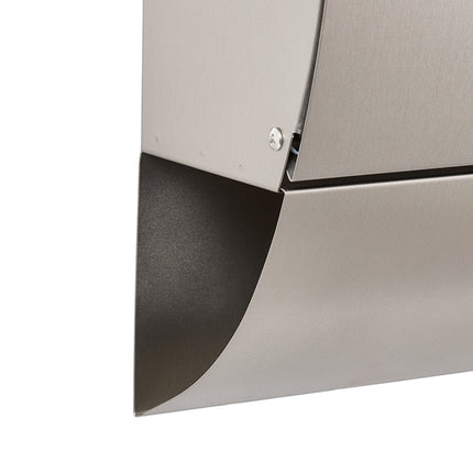 Stainless steel mailbox with magazine compartment