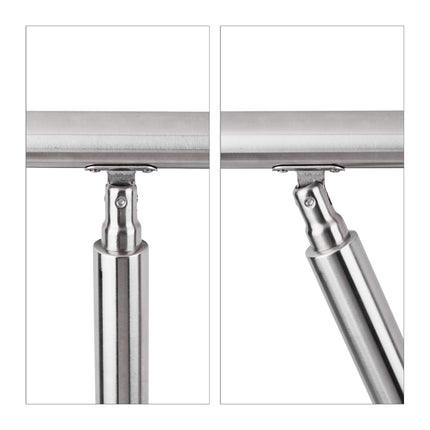 Stainless steel stair railings 1.5m / 2 posts / 3 crossbars