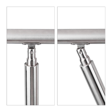 Stainless steel stair railings 1,0m / 2 post / 0 crossbars