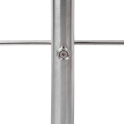 Stainless steel stair railings 1.5m / 2 posts / 3 crossbars