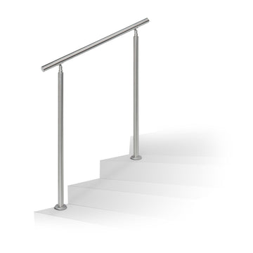Stainless steel stair railings 1,0m / 2 post / 0 crossbars