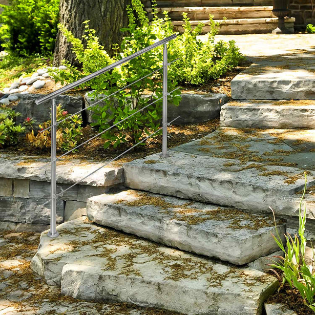 Stainless steel stair railings 1.5m / 2 posts / 3 crossbars