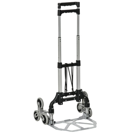 Folding aluminum stair climber with 6 wheels, 70 kg capacity