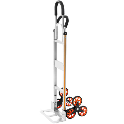 Stair Climbing Cart, 150 kg, Folding Aluminum, 6 Wheels