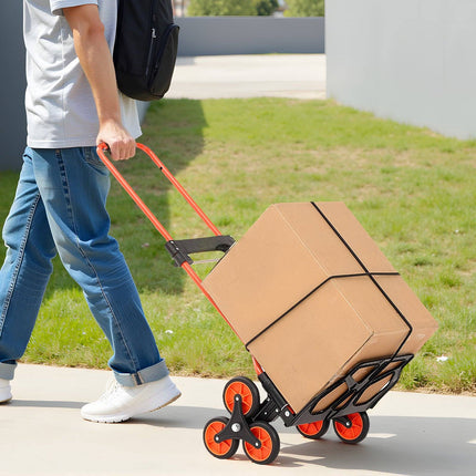 Stair Climbing Cart, 54 kg, Foldable 6-Wheel Dolly