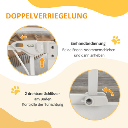 Automatic stair gate for dogs, drill-free barrier, 74-100cm