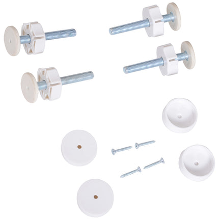 Adjustable metal stair gate - Drill-free, 76-107 cm, White