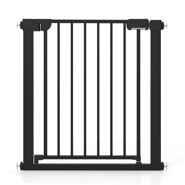 Stair Gate No-Drill, 75-82 cm, Auto-Close, Black