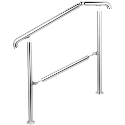 Stair Handrail, 304 Stainless, Adjustable 2-3 Steps