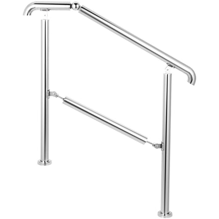 Stair Handrail, 304 Stainless, Adjustable 2-3 Steps