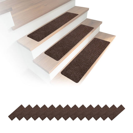 Stair Mats Set, 16pcs, 65x20 cm, Non-Slip, Easy-Care