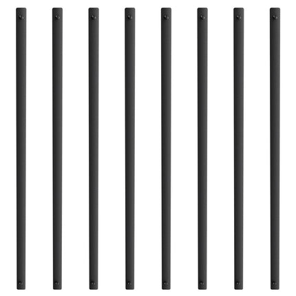 Staircase Metal Balusters, 32.28in Flat, 51-Pack Black