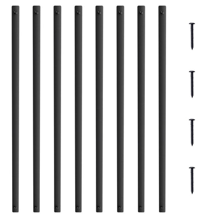 Staircase Metal Balusters, 32.28in Flat, 51-Pack Black