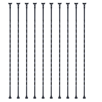 Staircase Metal Balusters, 44-In Galvanized, Matte Black 10-Pack