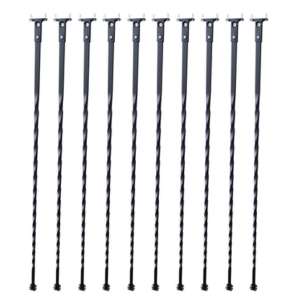 Staircase Metal Balusters, 44-In Galvanized, Matte Black 10-Pack