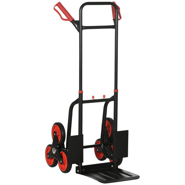 Folding stair climber hand truck, steel, 150 kg Capacity