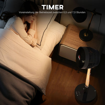 USB rechargeable stand fan with remote control and 10 speeds