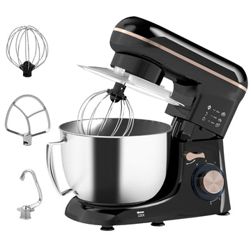 Stand Mixer with 4.5L Stainless Steel Bowl, 1300W, Beige