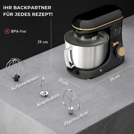 Stand Mixer with 4.5L Stainless Steel Bowl, 1300W, Beige
