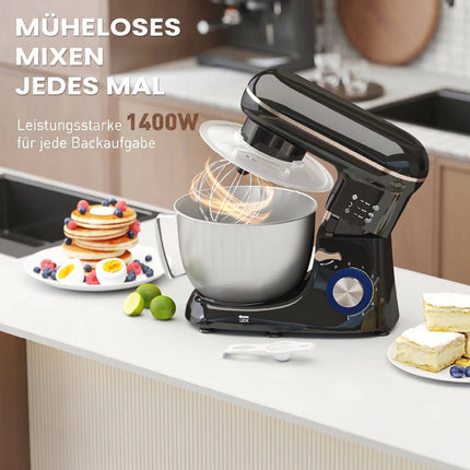 Stand Mixer with 4.5L Stainless Steel Bowl, 1300W, Beige