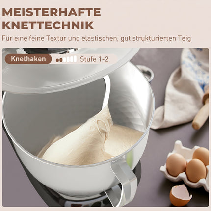 Stand Mixer with 4.5L Stainless Steel Bowl, 1300W, Beige