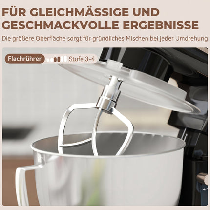 Stand Mixer with 4.5L Stainless Steel Bowl, 1300W, Beige