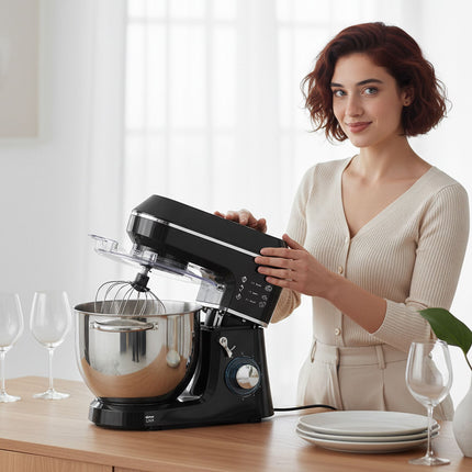 Stand Mixer with 7L Stainless Steel Bowl, 1400W, Black