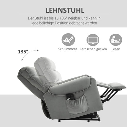Electric massage chair, Lying velvet, Relaxation seat