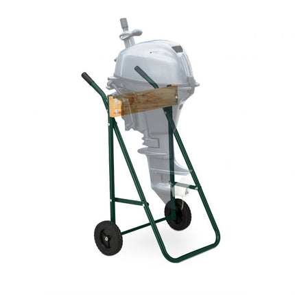 Stand for outboard motors in steel and wood
